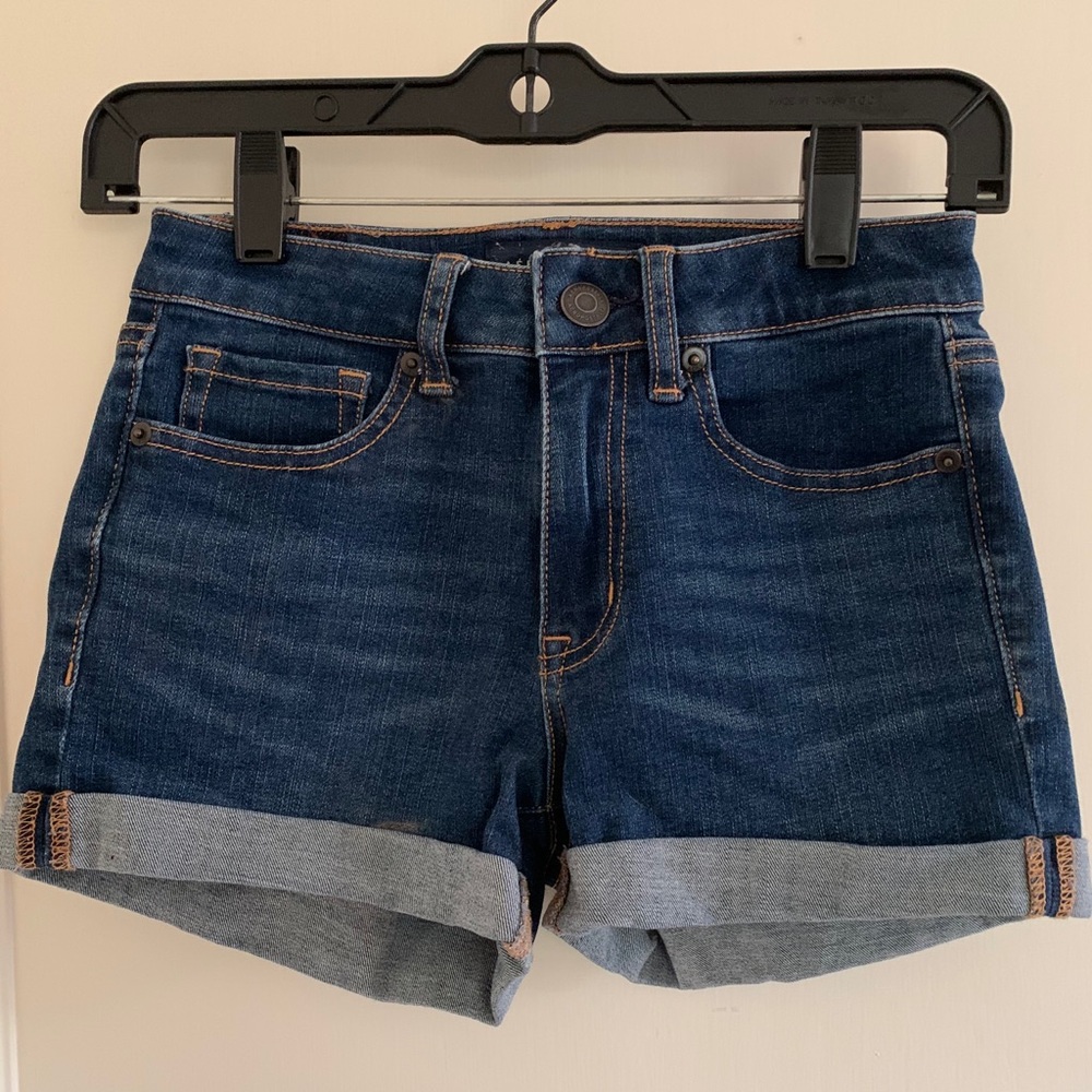 Dark Blue Denim Shorts
